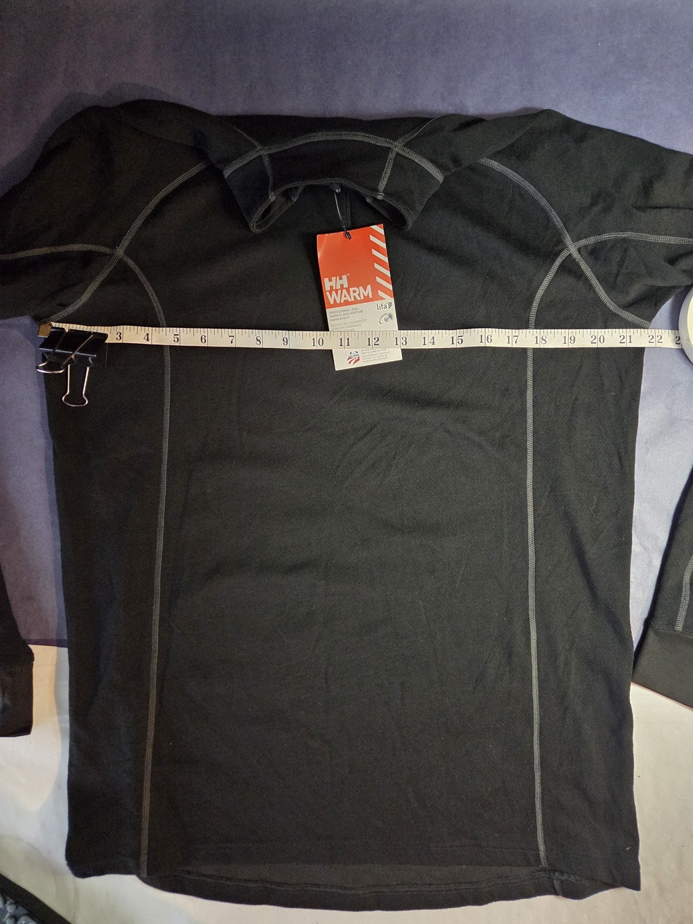 HH WARM Black Thermal Quarter-Zip Base Layer - Picture 6 of 9